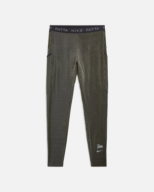 Nike x Patta Running Team leggings in Saffron Quartz and Sanddrift with ribbed texture and branded waist.