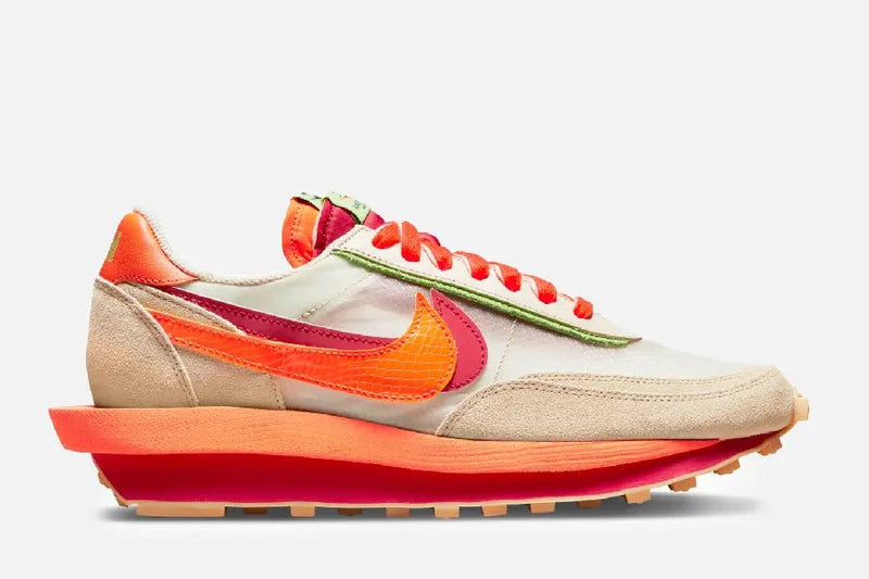 Nike Ldwaffle X Sacai X Clot (Net/Orange Blaze-Deep Red-Green Bean) - Patta