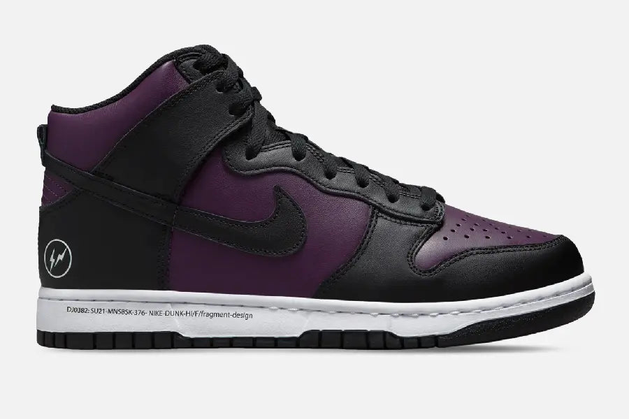 Nike X Fragment Dunk High (Wine/Black-White) - Patta