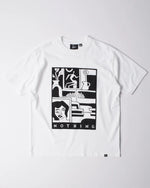 White ByParra Our House cotton T-shirt featuring a black graphic art print on the front.