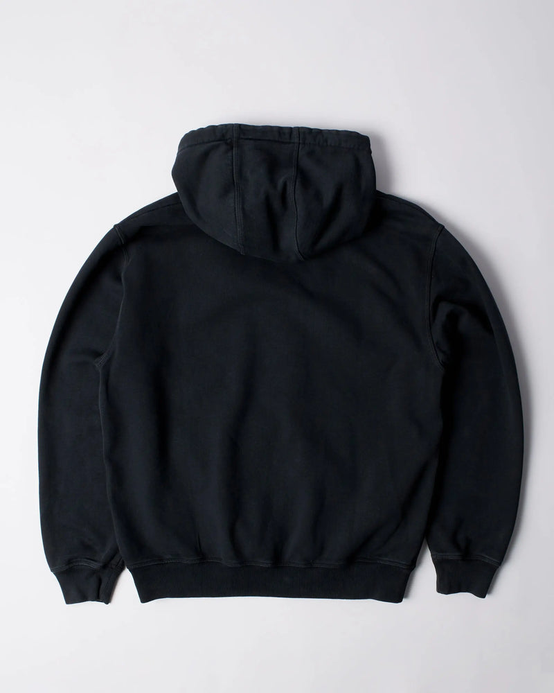 Back view of the ByParra Connected Guy hooded sweatshirt in black.