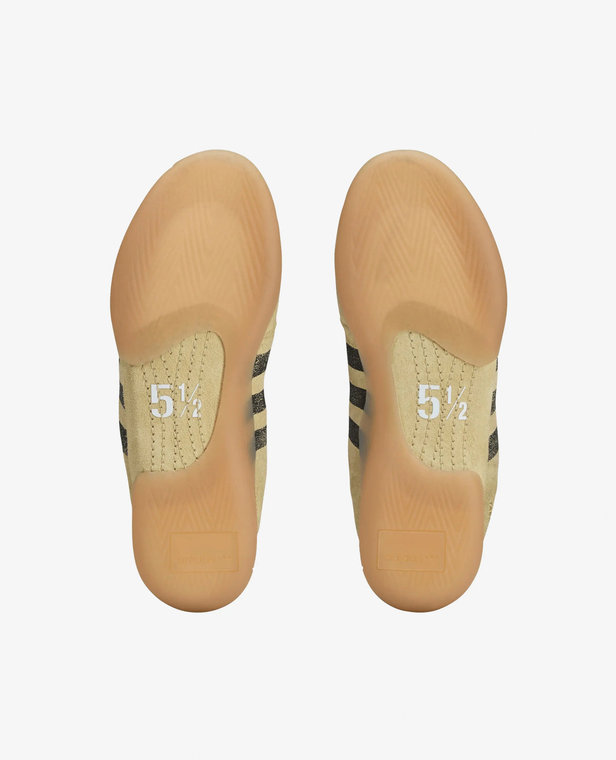 Gum outsoles of adidas Song For The Mute x Taekwondo Mei sneakers in Cream White.