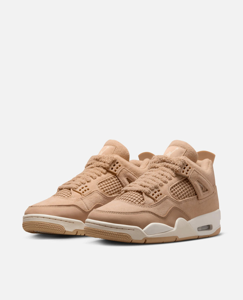 Nike WMNS Air Jordan 4 Retro Tex sneakers in textured Hemp and Orewood Brown.