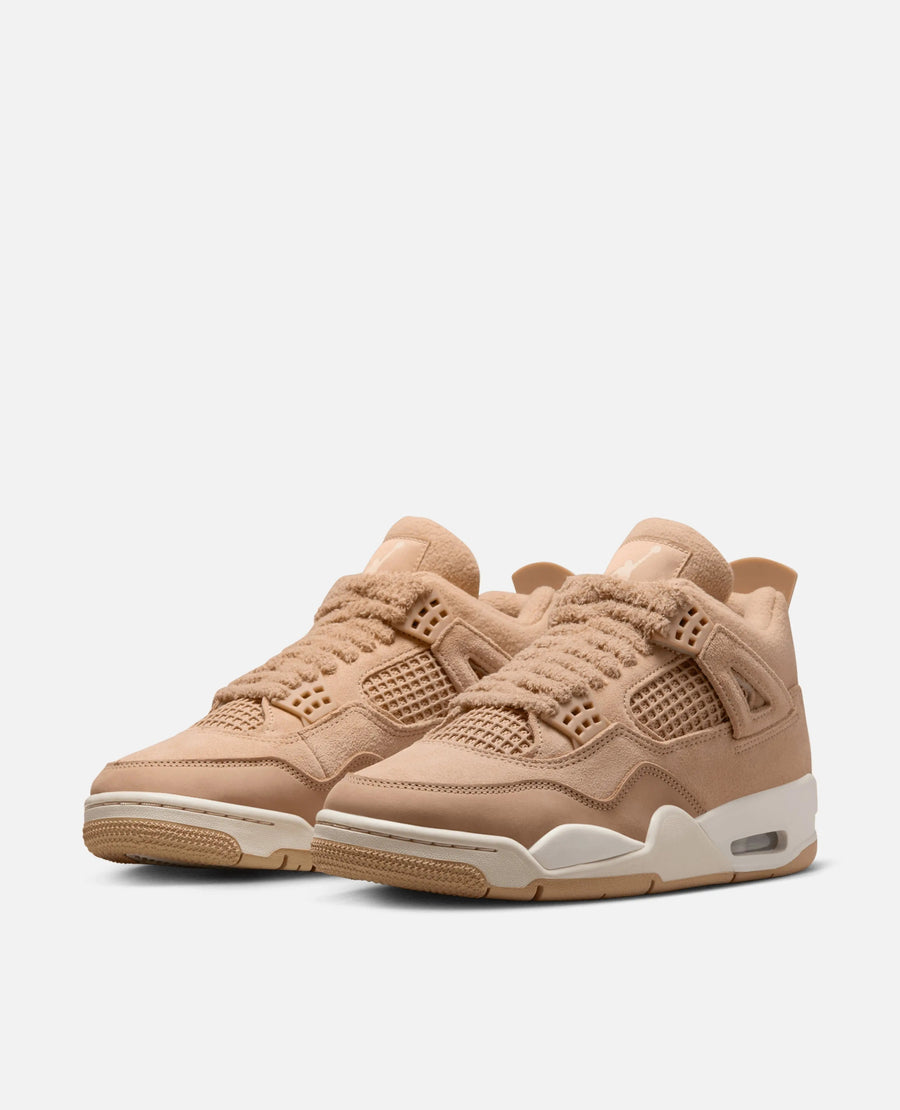 Nike WMNS Air Jordan 4 Retro Tex sneakers in textured Hemp and Orewood Brown.