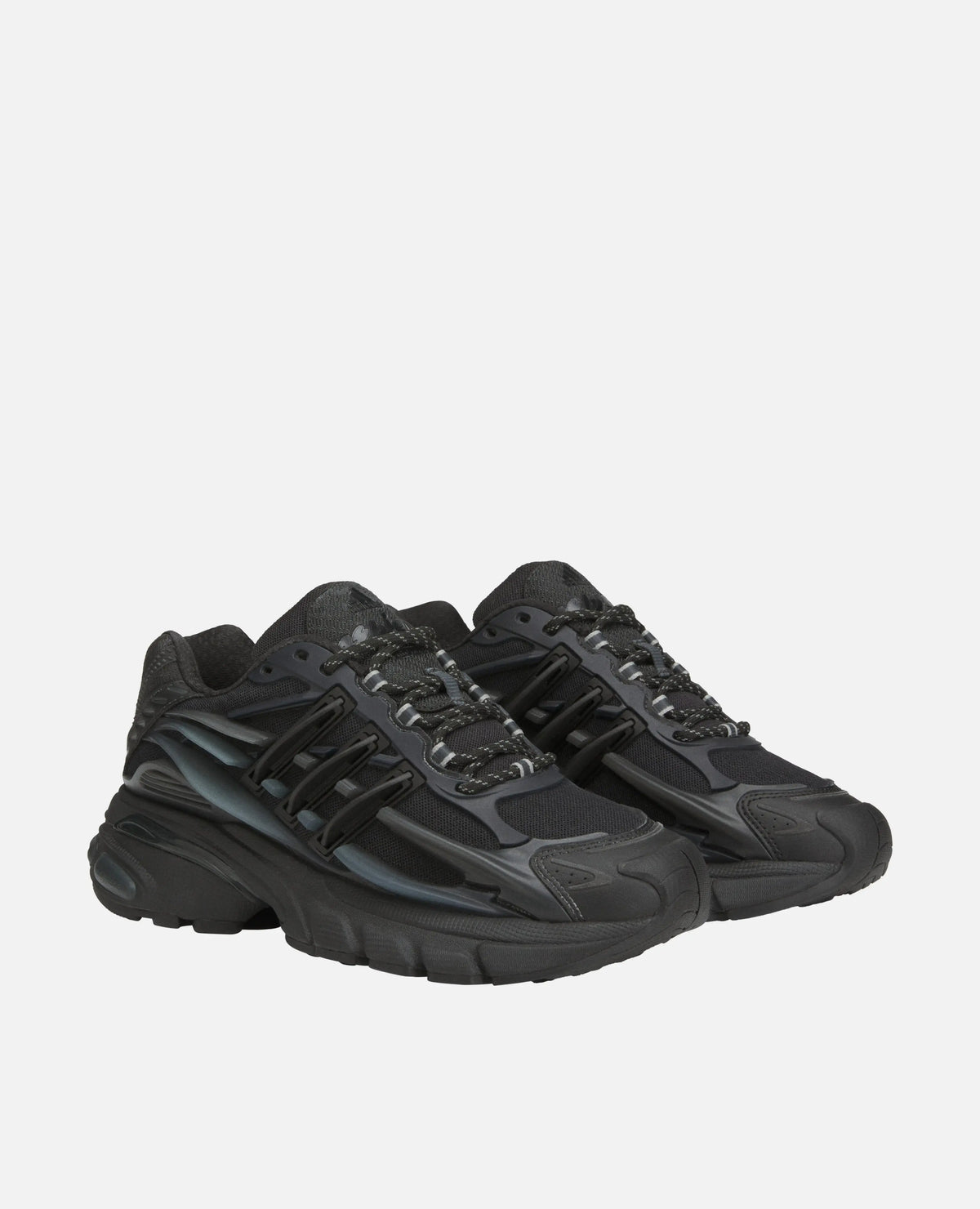 Adidas x Pharrell Williams Adistar Jellyfish sneakers in carbon black with chunky outsoles.