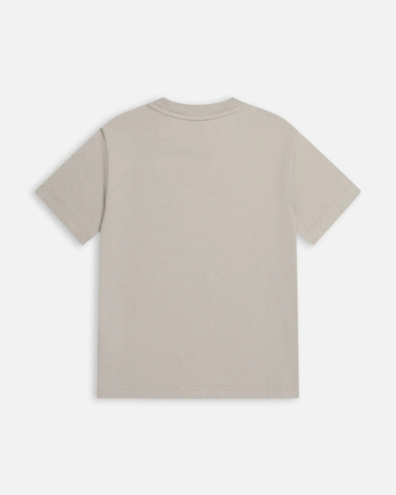 Back view of the Patta Kids Bunny T-Shirt in solid flint gray cotton fabric.