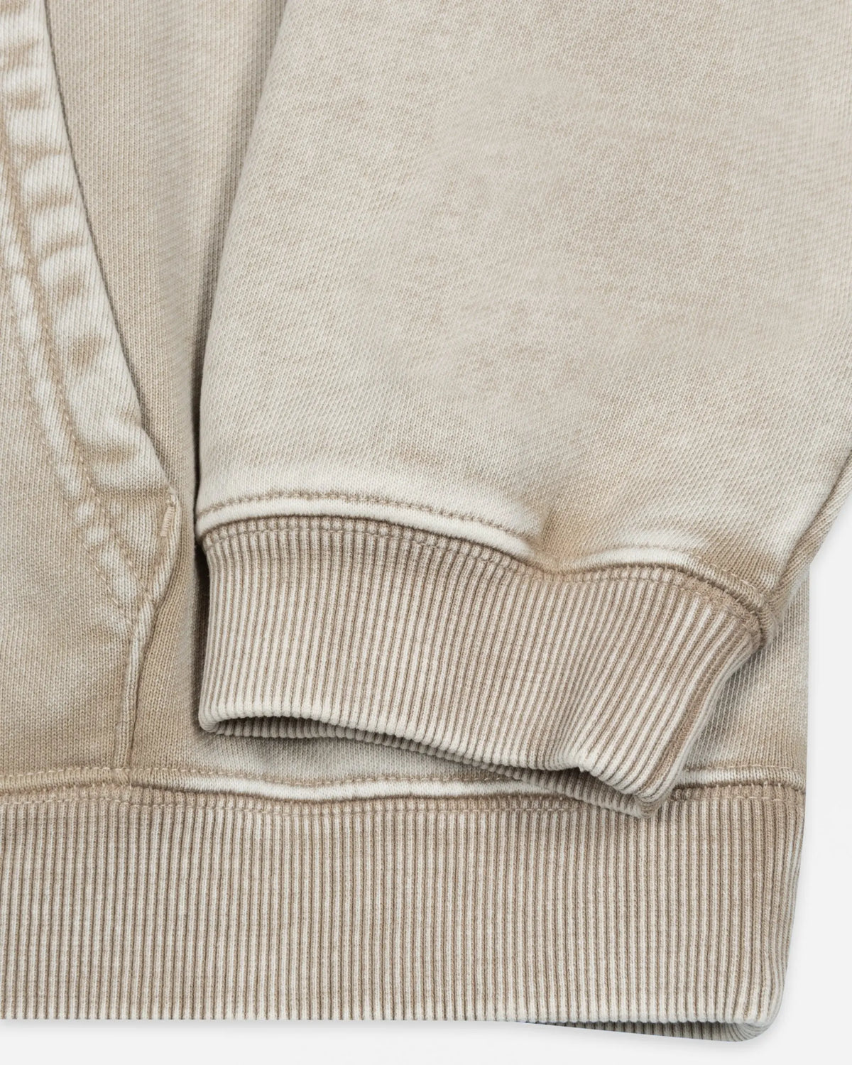 Patta Loopback Logo Zip Hooded Sweater (Irish Cream) Patta