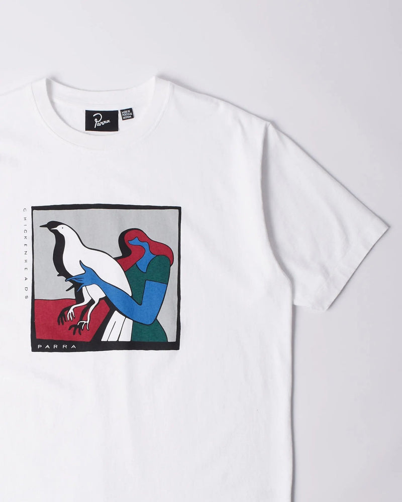 White ByParra Look At It cotton T-shirt featuring a colorful graphic artwork on the chest.