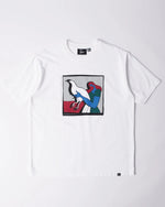 White ByParra Look At It short-sleeve t-shirt with a colorful signature graphic on the chest.