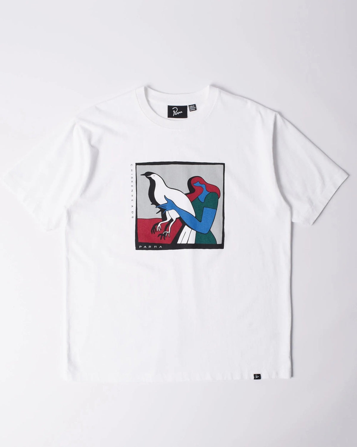 White ByParra Look At It short-sleeve t-shirt with a colorful signature graphic on the chest.