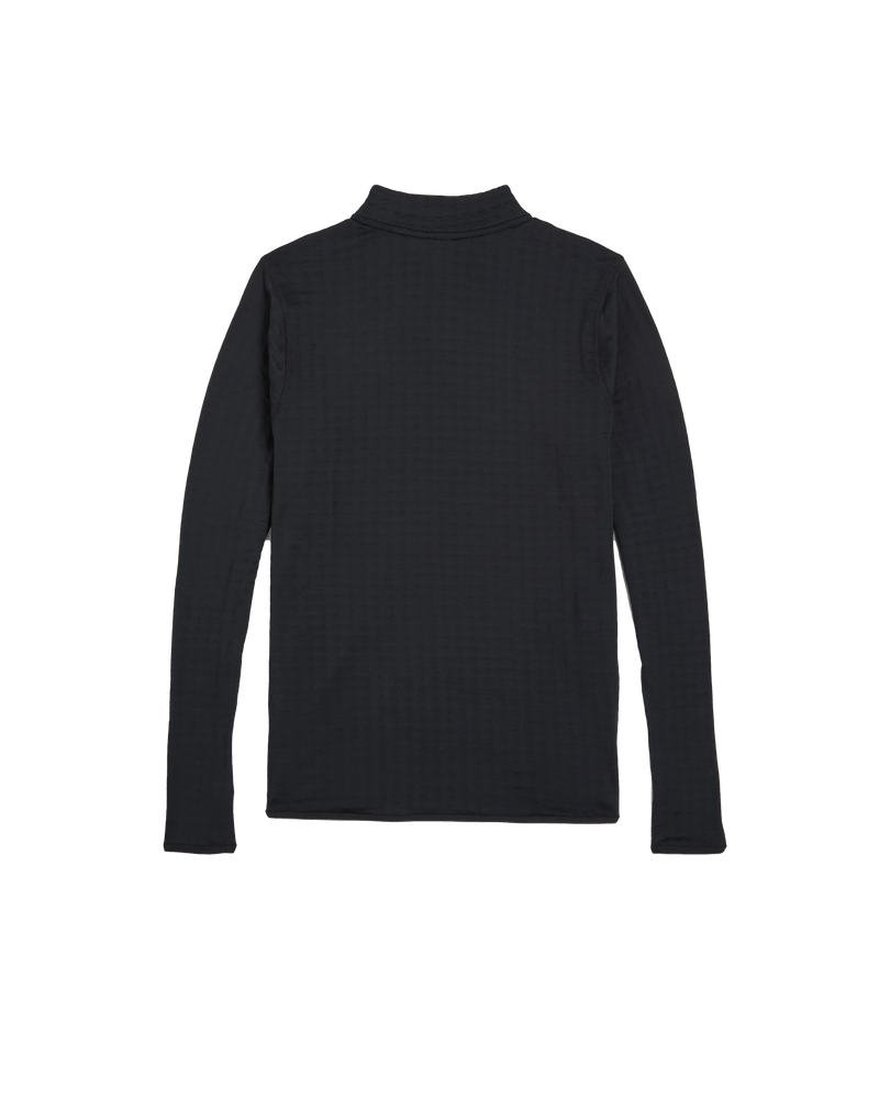 Back view of the black Nike x Patta Running Team half-zip longsleeve running top.