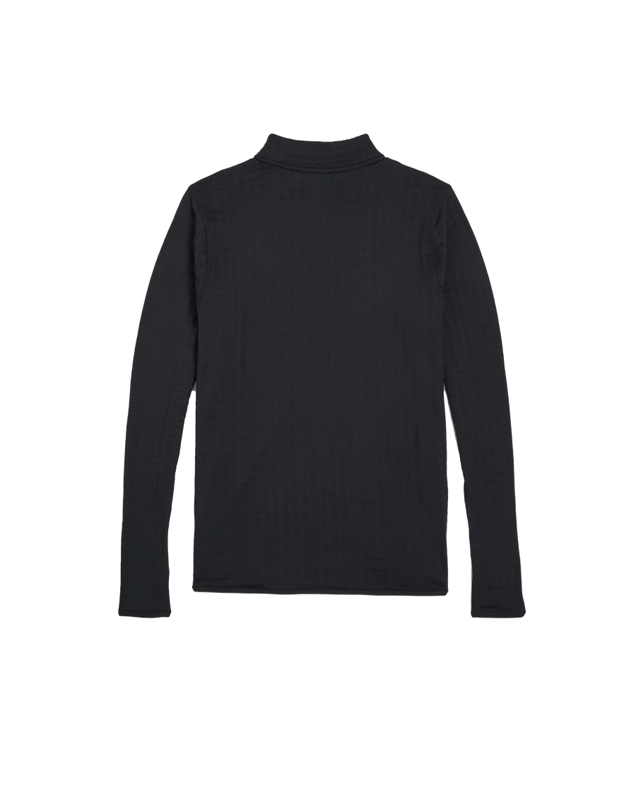 Back view of the black Nike x Patta Running Team half-zip longsleeve running top.