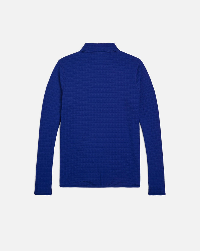 Back view of the Nike x Patta Running Team half-zip longsleeve top in deep royal blue.