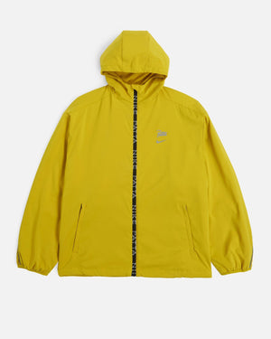 Nike x Patta Running Team hooded track jacket in saffron quartz yellow with front zipper detailing.