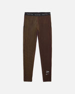 Nike x Patta Running Team leggings in ribbed, color-shifting Fireberry and Sundial.
