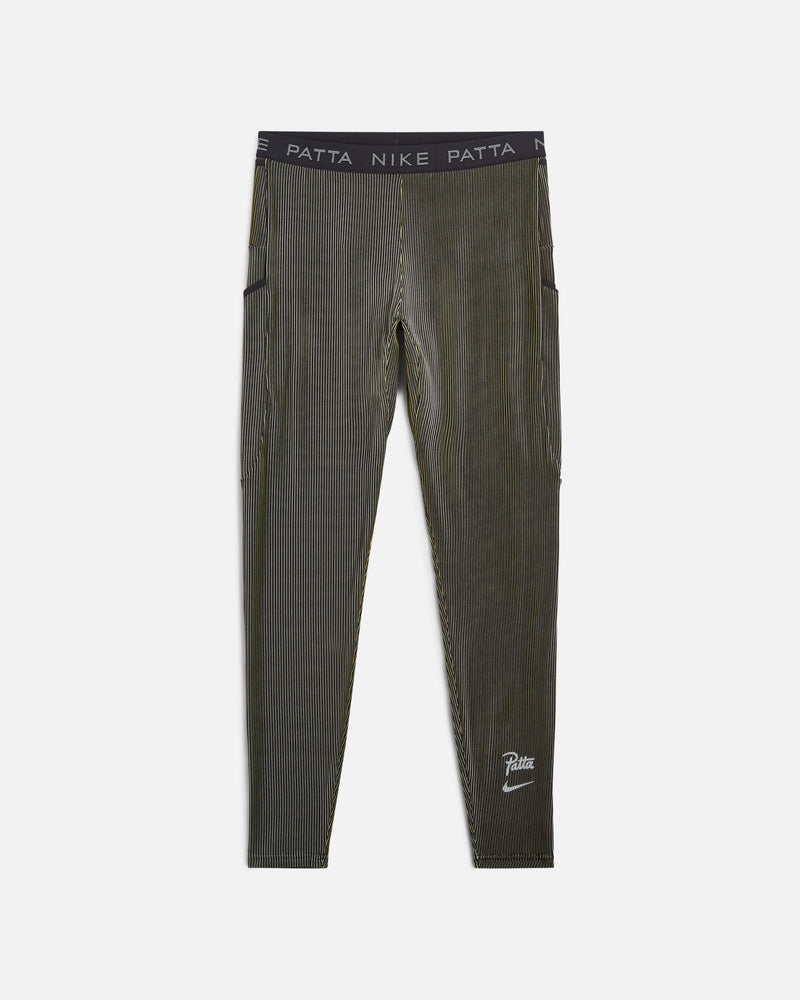 Nike x Patta Running Team leggings in Saffron Quartz and Sanddrift with ribbed texture and branded waist.
