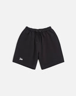 Black Patta classic jogging shorts featuring an elastic drawstring waist and white script logo.